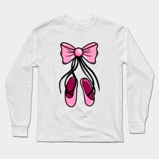 Pink Ballet Shoes Long Sleeve T-Shirt